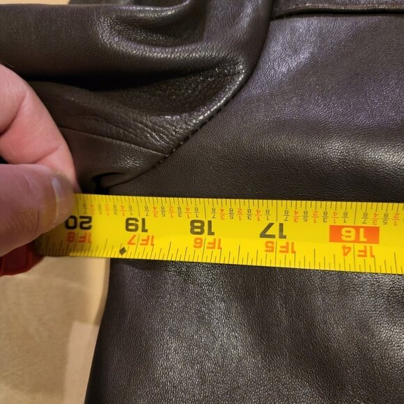 Vintage Anonymous by John Carlisle Leather Jacket - Size L Petite - Picture 7 of 10